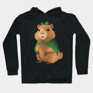 Adventurer Capybara in a Leaf Cloak Hoodie